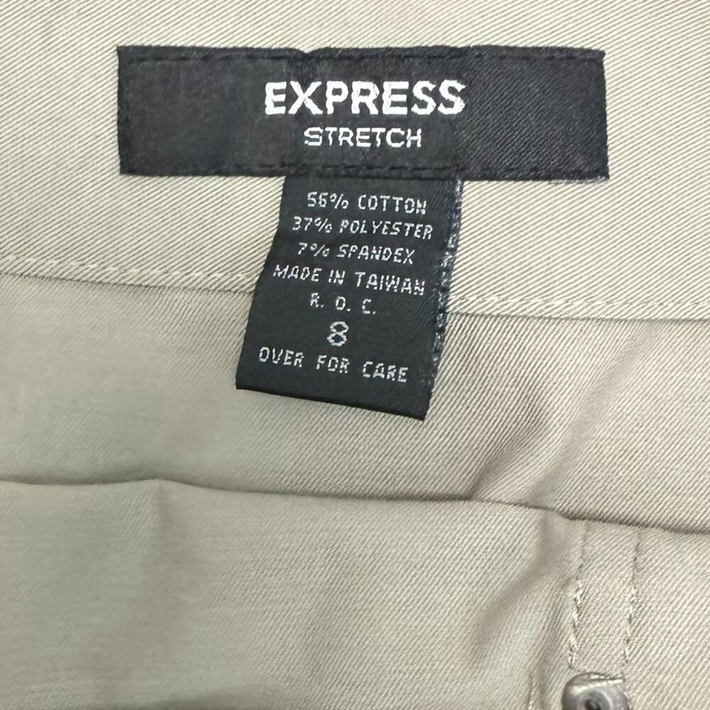Express Women's Khaki Low Rise Cargo Pocket Skirt, Size 8 - Picture 7 of 8